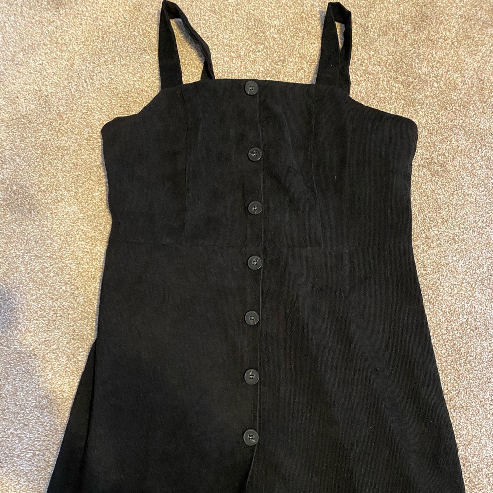 Black Corduroy short dress - size large